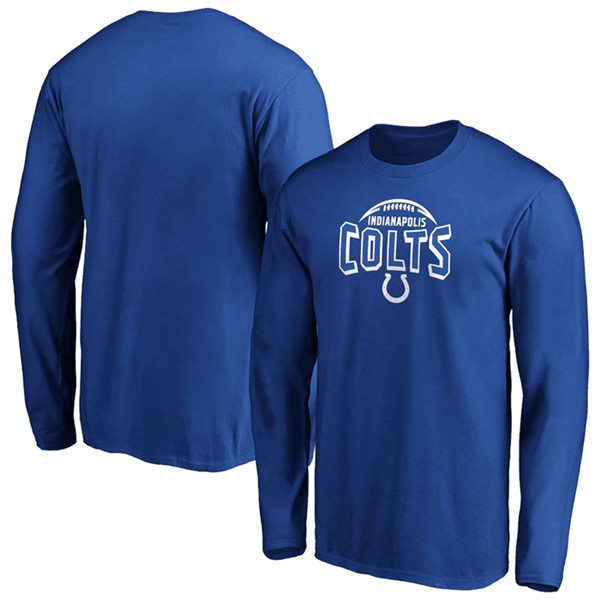 Men's Indianapolis Colts Royal Clamp Down Long Sleeve T-Shirt